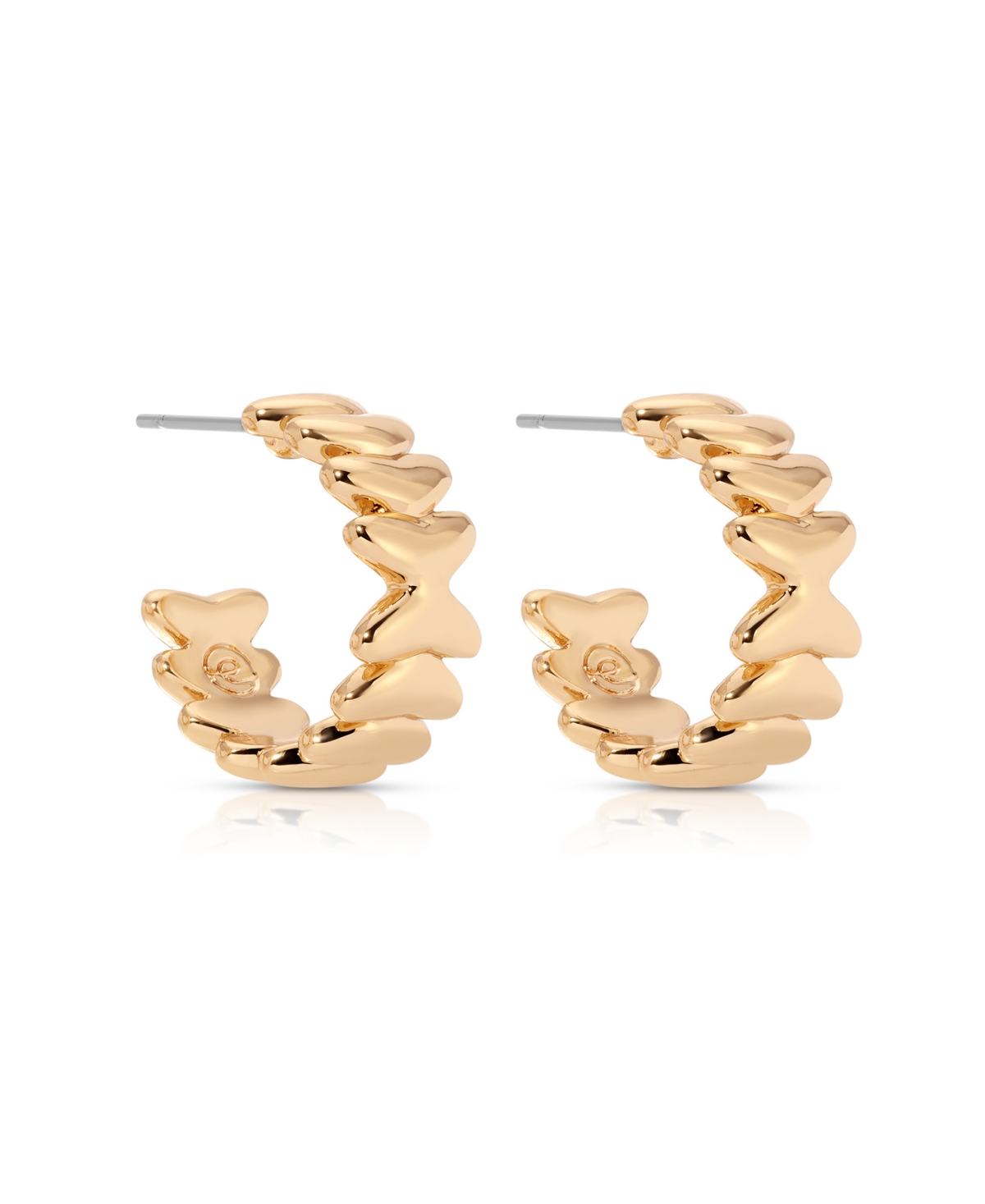 Ettika Metal Moderna Medium Half Hoop Earrings