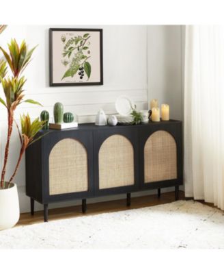 Ulysses Modern 56”Wide Sideboard with 3 Doors and Solid Wood Legs