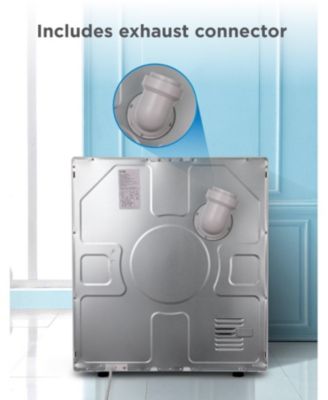 3.5 Cu. Ft. Portable Electric Dryer, Front Load, 120V, 1500W, Holds 13.2 lbs Laundry, Stainless Steel Drum