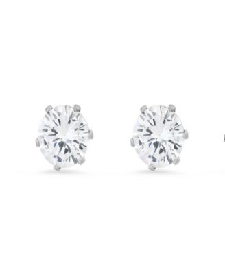 Steeltime Unisex Stainless Steel Oxidized Simulated Diamonds Stud Earrings 12390₽