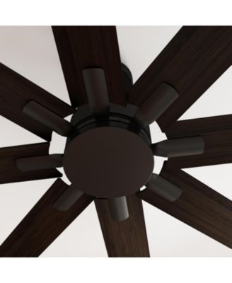 65 inch ceiling fan without light, can be used both indoors and outdoors, with remote control, reversible DC motor, no noise, suitable for bedroom, living room, terrace, porch, solid wood, black