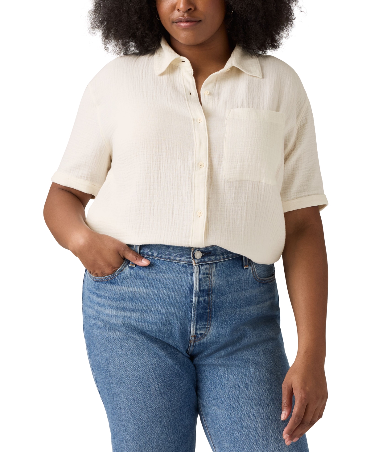 Levi's Plus Size Darlene Cotton Short-sleeve Shirt