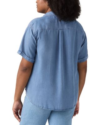 売れ筋商品|||リーバイス カットソー トップス レディース Plus Size Darlene Shirt Deep Depths Darlene Shirt (plus Size) - Medium Wash | Levi's® US