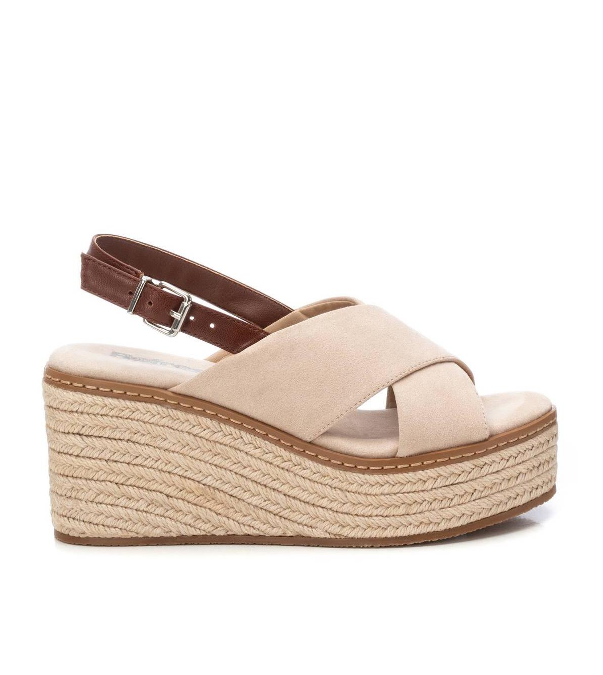 Women's Crossed Espadrille Sandals Refresh By Xti - Beige
