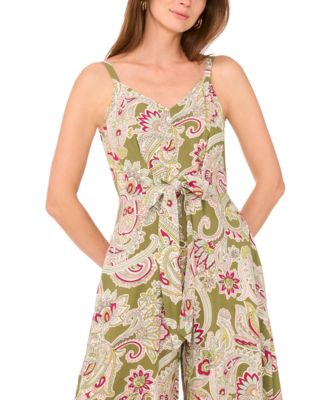Женский укороченный комбинезон с узором Пейсли спереди от Vince Camuto