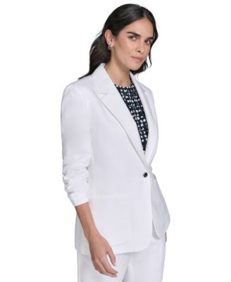 Женский блейзер Calvin Klein из льняной смеси на одной пуговице