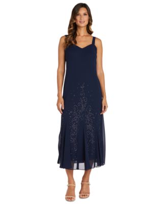 R&M Richards Sleeveless Beaded V-Neck Dress and Jacket