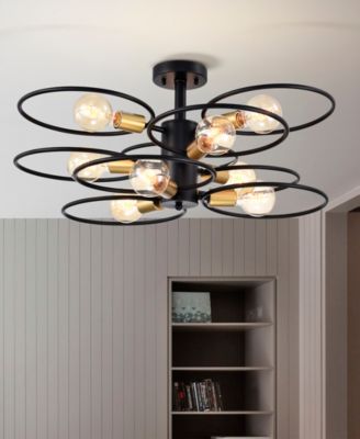 28" Camilla 9-Light Indoor Semi-Flush Mount Ceiling Light