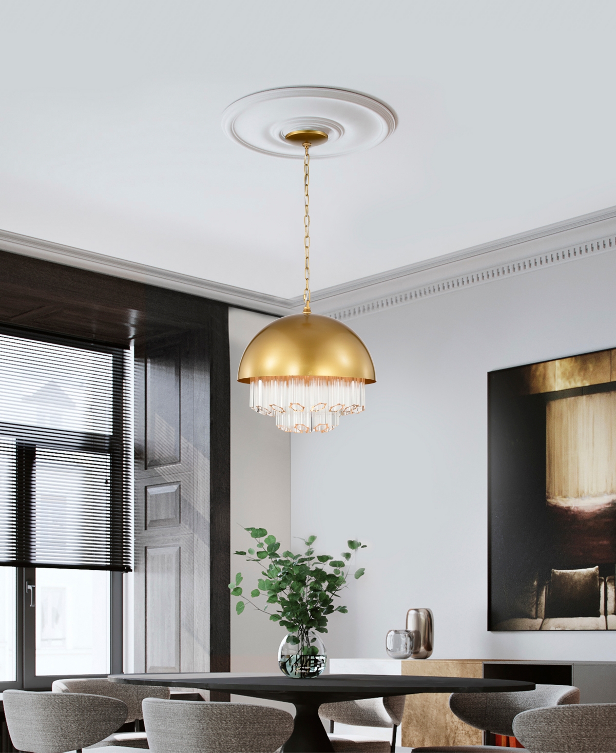 Home Accessories 16" Wiskass 4-light Indoor Chandelier