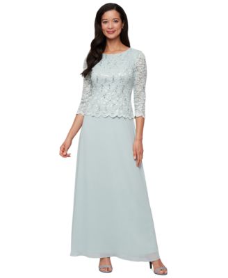 Women's Lace-Bodice Gown