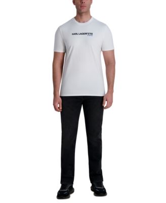 Мужская футболка с круглым вырезом и перевернутым логотипом KARL LAGERFELD PARIS с коротким рукавом
