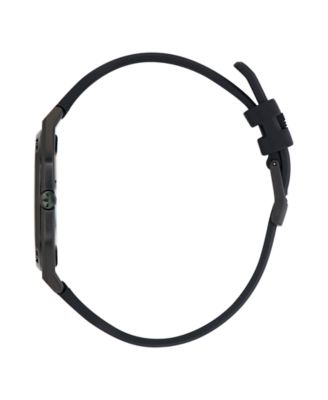 Unisex Analog Black Silicone Watch, 39mm