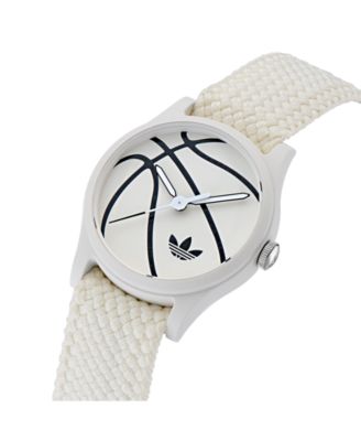 Unisex Analog White Nylon Watch, 39mm
