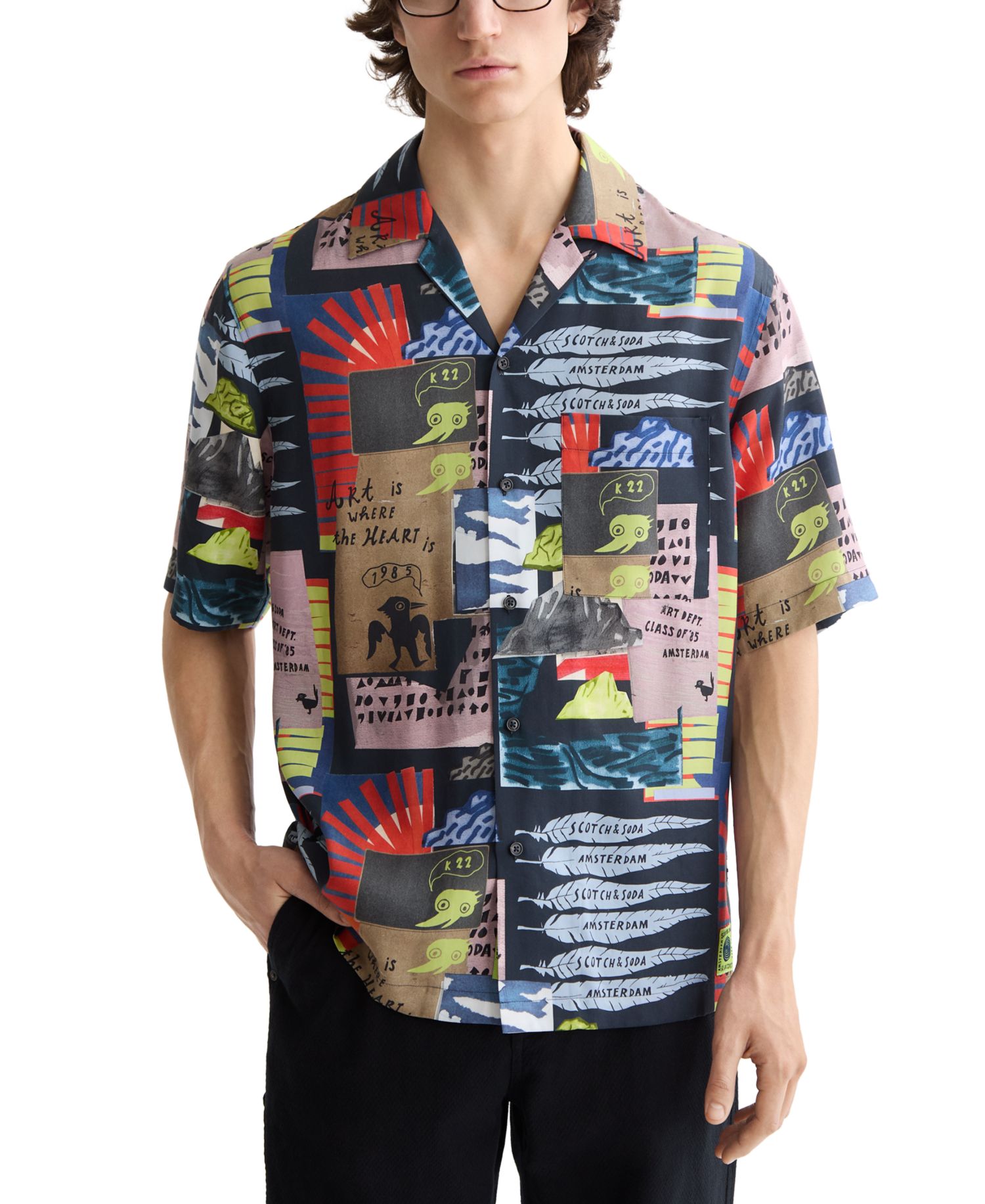 Men's Relaxed-Fit Allover Patterned Shirt