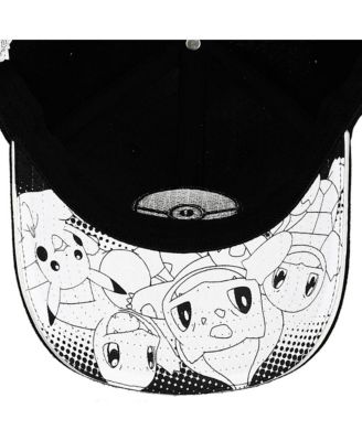 Men's Pokemon Adult Holographic PU Pokeball Black Elite Flex Hat…