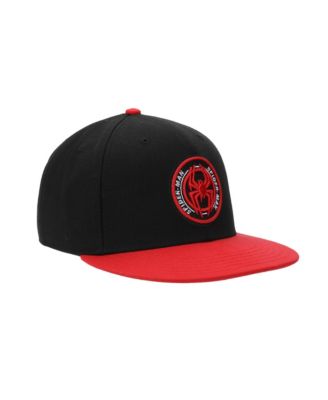 Men's Spider-Man Into The Spider-Verse Miles Morales Logo Adult Black Snapback Cap