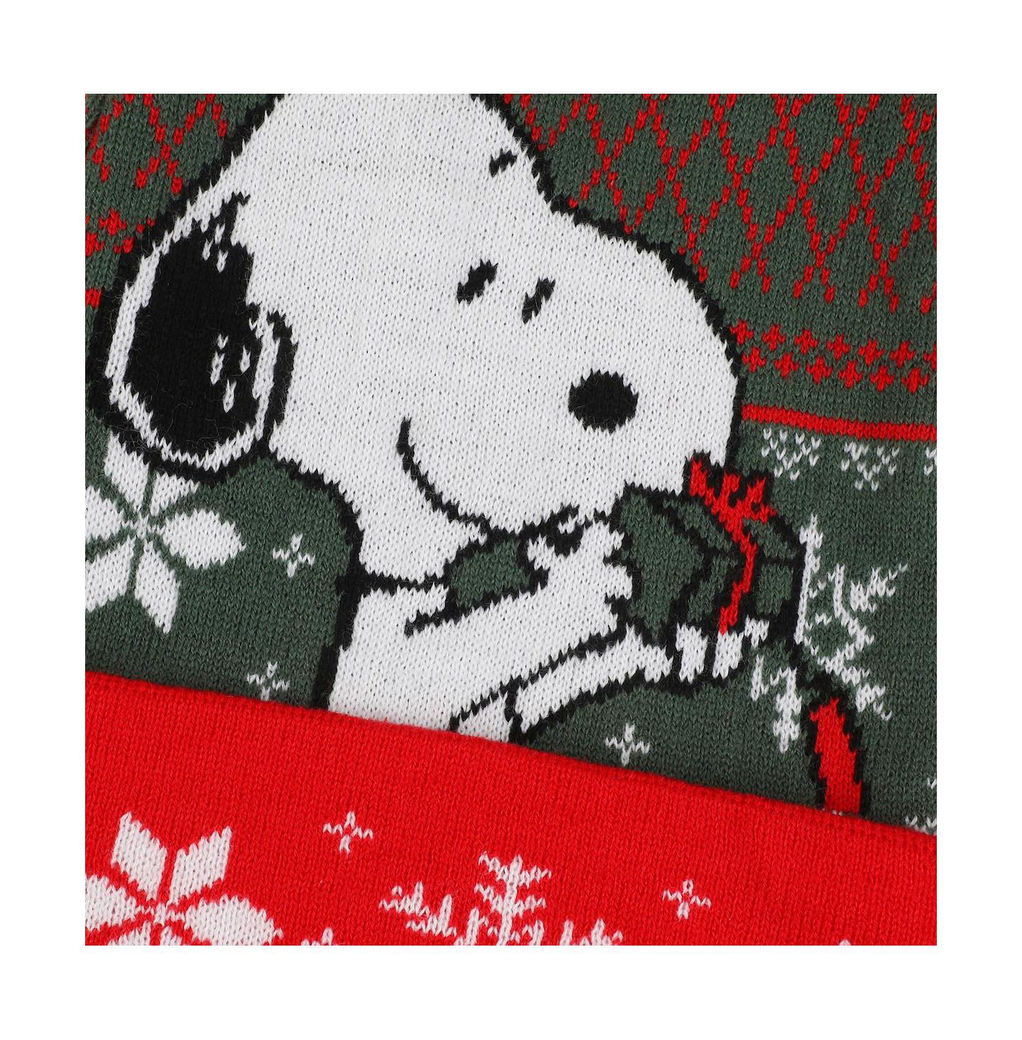 Мужской головной убор Peanuts Snoopy With Present Red and Green Santa Hat, цвет: Красный — фото 4