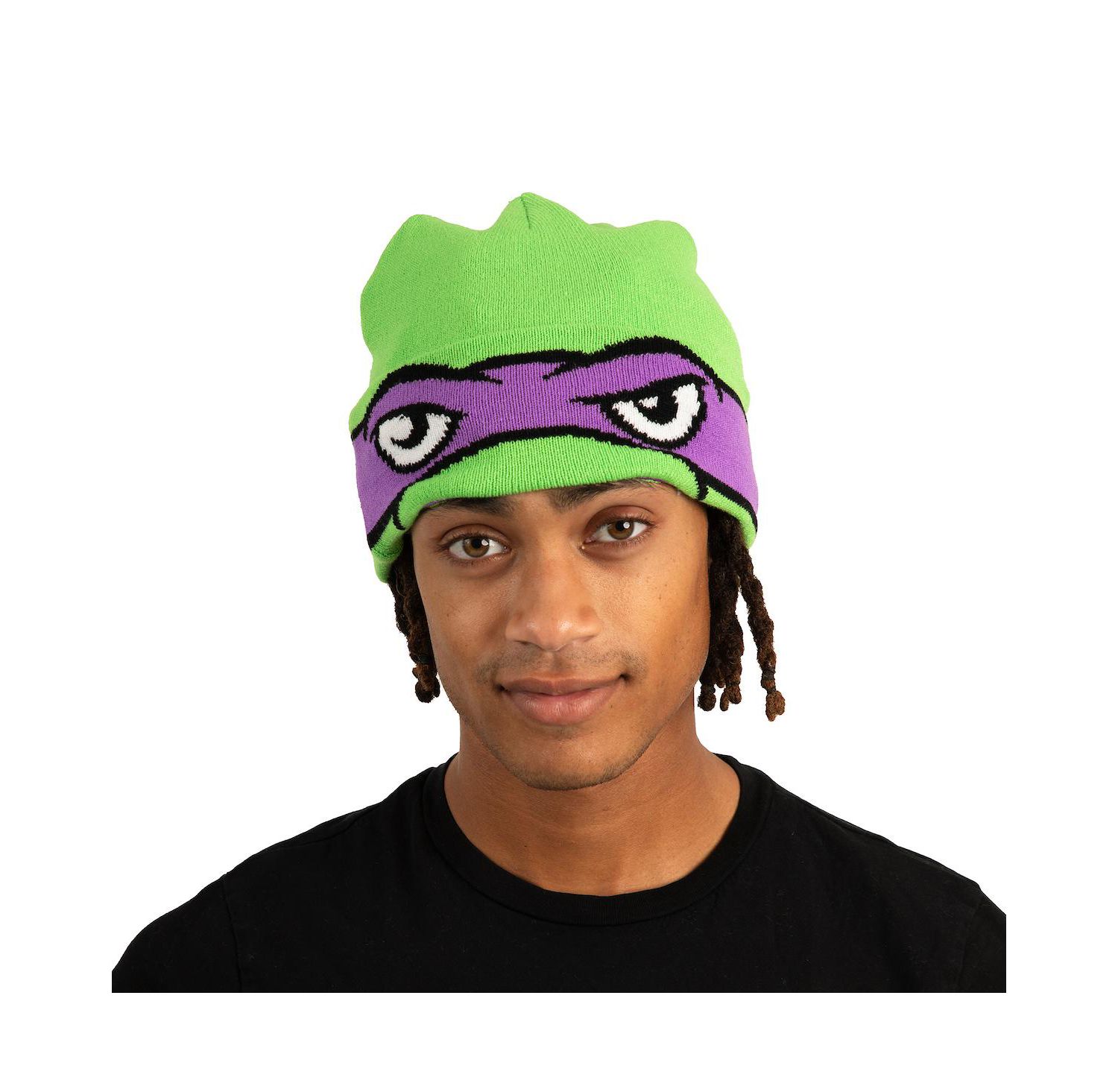 Men's TMNT Rolldown Donny Adult Acrylic Mesh Eye Green Beanie