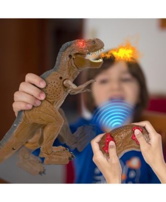 DB1 RC Dinosaur Toys -Walking Tyrannosaurus Dinosaur with Light-Up Eyes & Roaring Effect for Kids