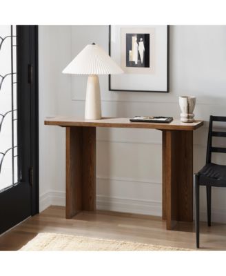 46-Inch Wide Wood Walnut Finish Console Table