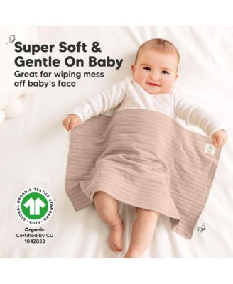 6pk Shea Baby Burp Cloths, Cotton Burping Cloths for Babies, Boys, Girls, Soft & Absorbent Spit Up Rag