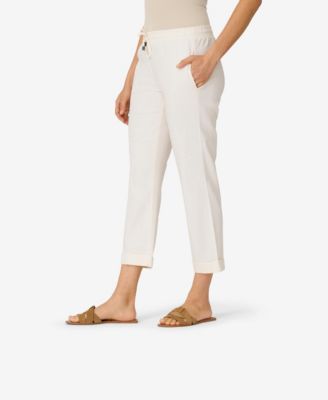 Женские брюки прямого кроя из льняной смеси Cable & Gauge