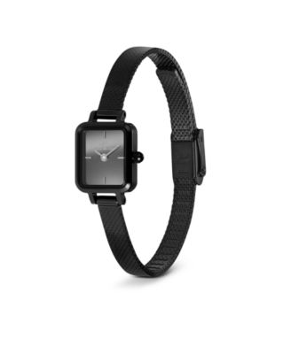 Women's Analog Black Stainless-Steel Watch, 16mm