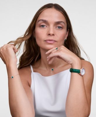 Women's Analog Green Leather Watch, 32mm