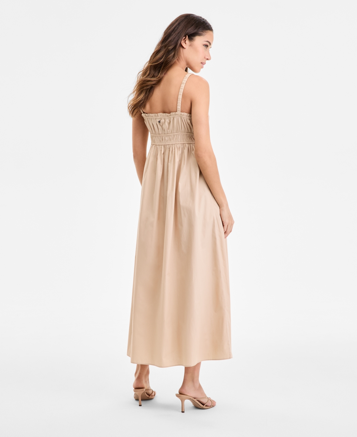 Hugo Boss Women's Cotton Sweetheart-neck Maxi Dress