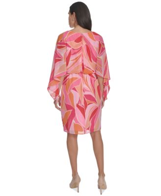 Женское шифоновое платье-блузон с принтом Jessica Howard из шифона с рукавами 3/4