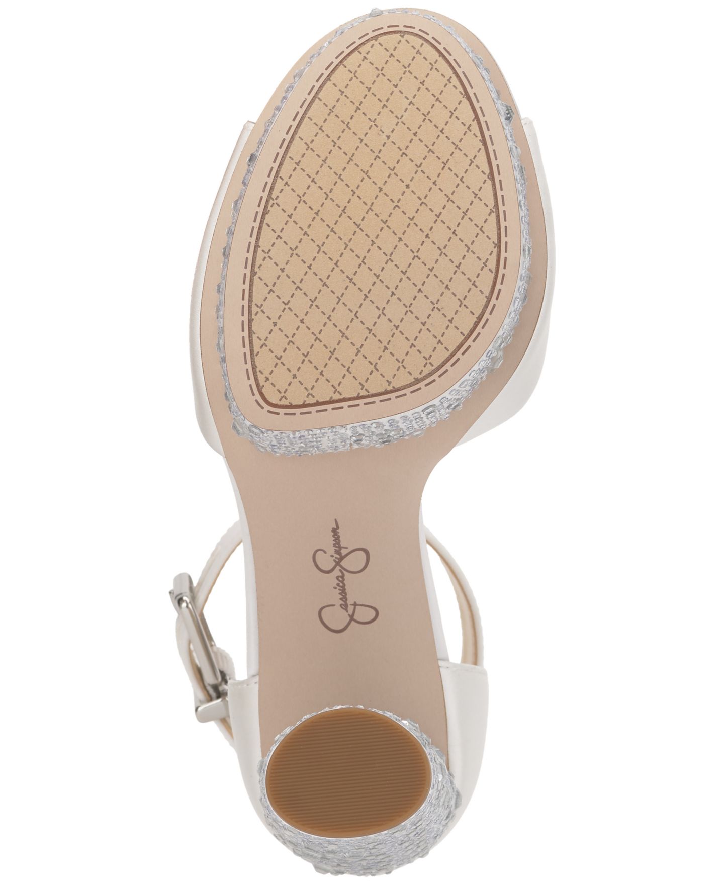 Женские сандалии Jessica Simpson Everyn Platform, цвет: Белый атласный — фото 5