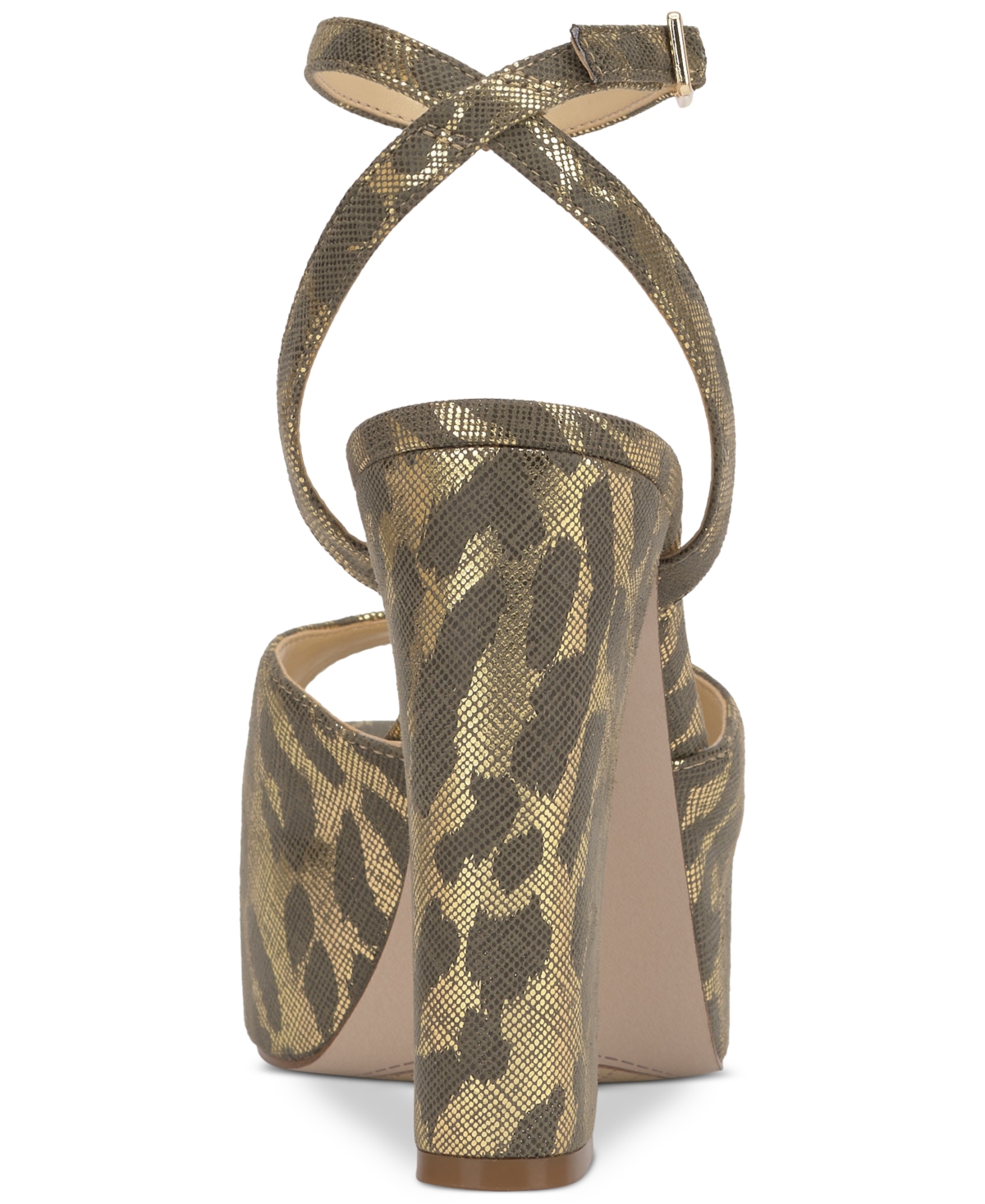 Jessica Simpson Lirio Ankle Strap Platform Sandal In Animal Print