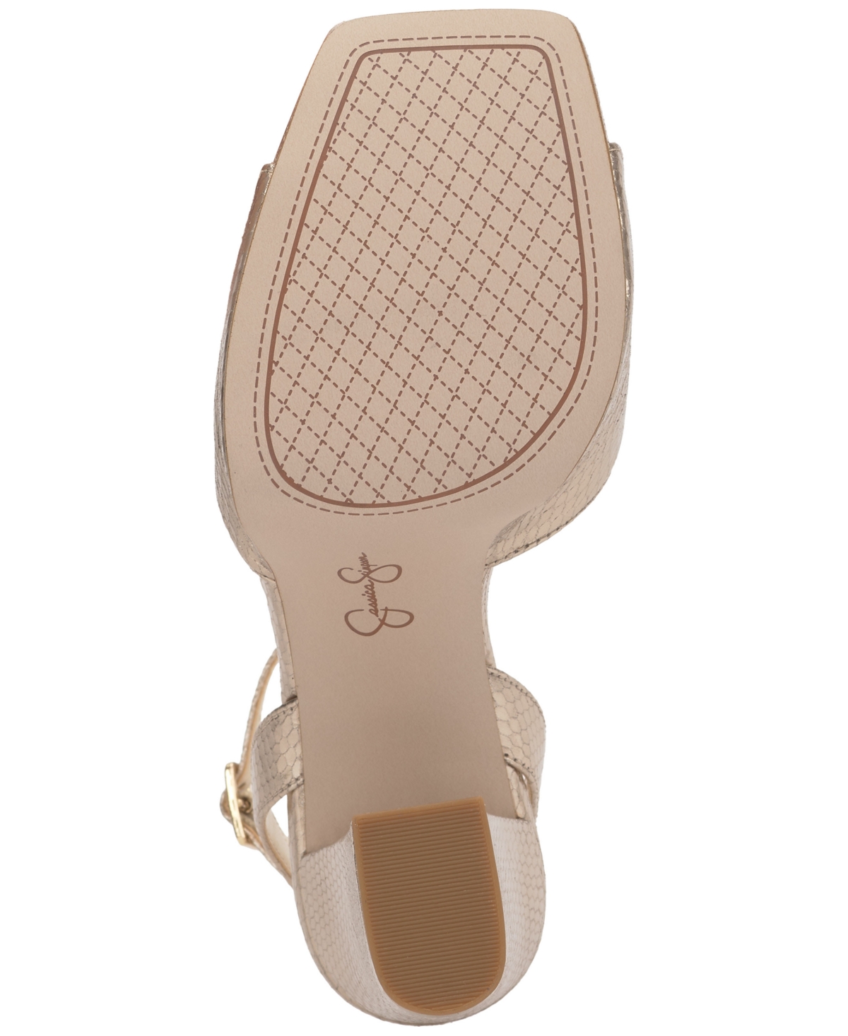 Jessica Simpson Lirio Ankle Strap Platform Sandal In Gold
