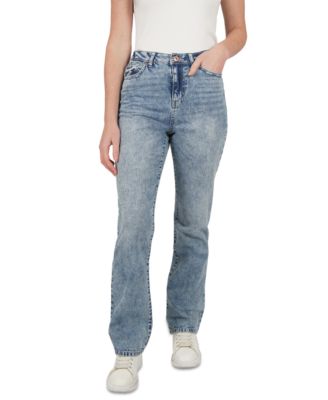 Rewash - Juniors' High-Rise Loose Bootcut Jeans