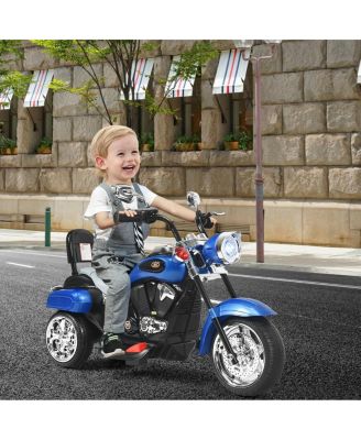 6V Powered Toddler 3-Wheel Motorbike Ride On Toy with Horn and Headlight