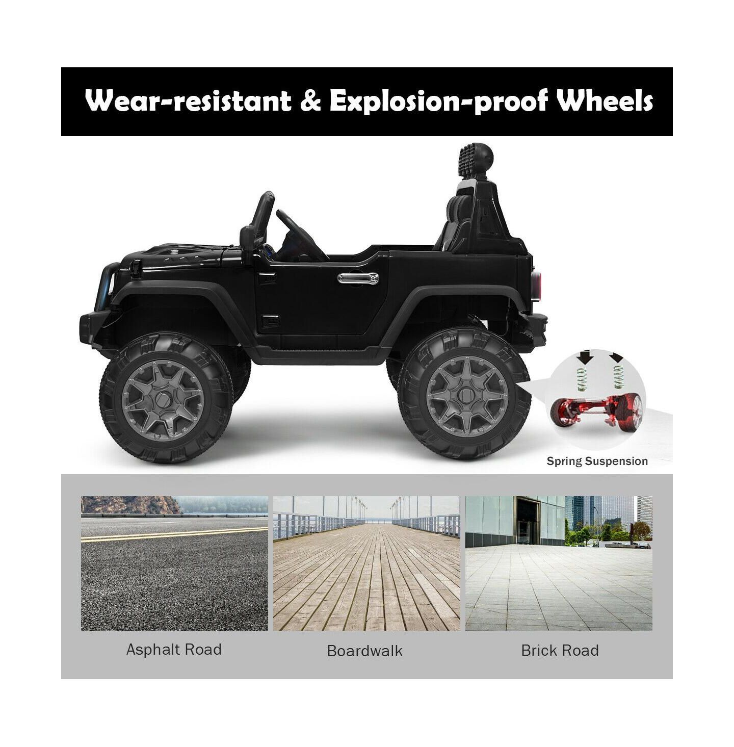 Детская игрушка Mecale 12V Kids Ride-On Truck with Remote Control and LED Lights, Ages 3-7, цвет: Чёрный — фото 9