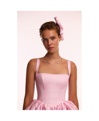 Women's Adorable pink mini dress with puffy skirt