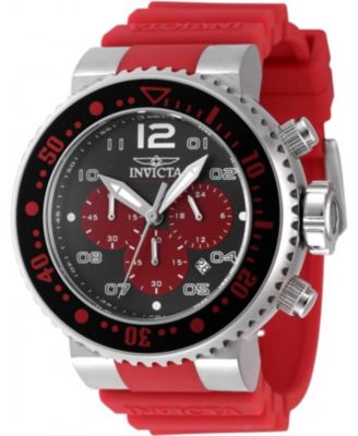 Мужские кварцевые часы Invicta 47194 Pro Diver с хронографом и красным циферблатом