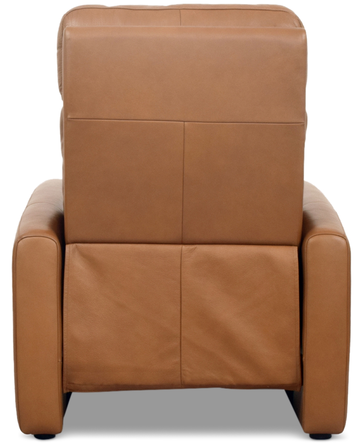 Macy's Touville Leather Push Back Recliner, Exclusively At  In Brown