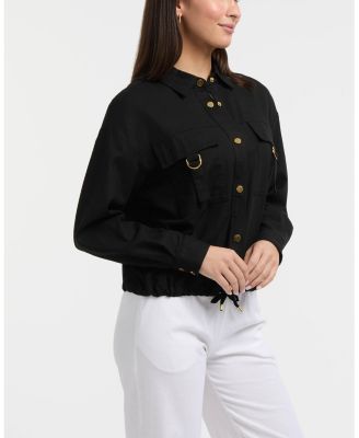 Women's Linen-Blend Safari Jacket