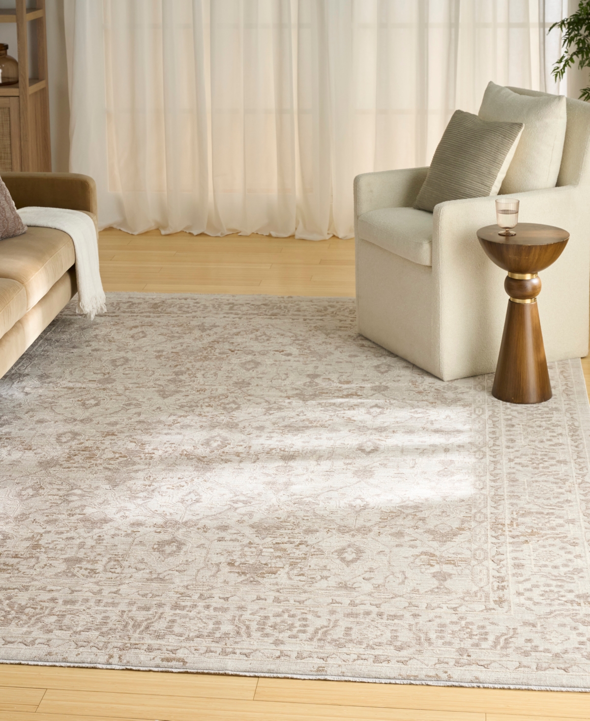 Nourison Home Shadows Shw05 10'x13' Area Rug In Neutral