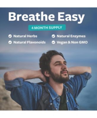 Respiratory Support Blend Capsules, Deep Lung Cleanse for Bronchial Health with Quercetin, Cordyceps, & Bromelain, Health's Harmony, 60ct