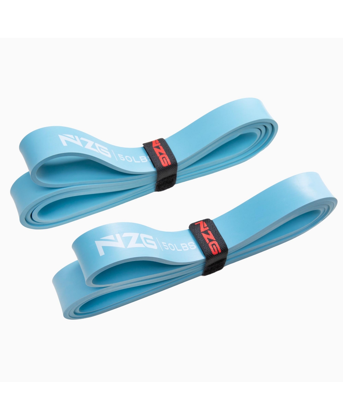 100% Latex-Free Organic Rubber Power Resistance Bands - 50lbs (Pair of 2) - Blue