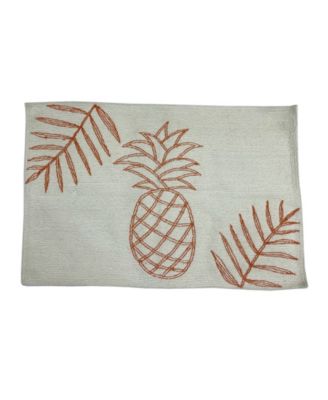 Batik Pineapple Cotton Tufted Bath Rug, 20" x 30"