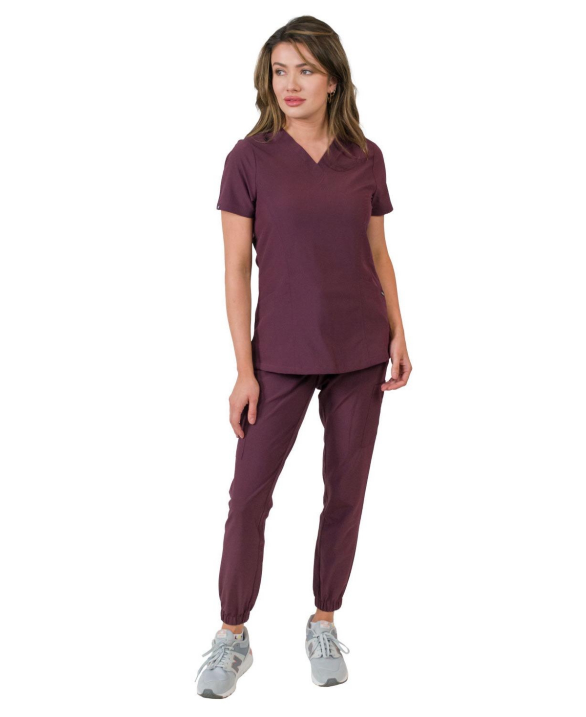 Women's Olivia 4 Pocket Top Gathered Jogger Pants Set - Gunmetal