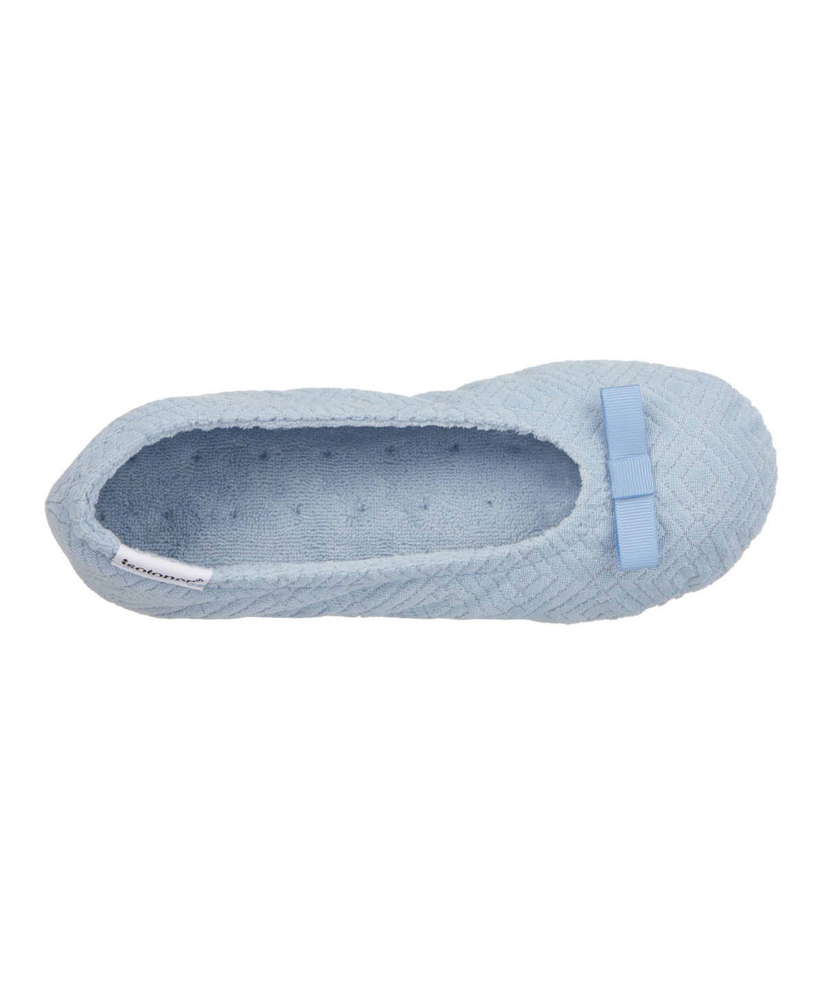 Isotoner Signature Women's Gemma Microterry Ballerina Slippers In Blue