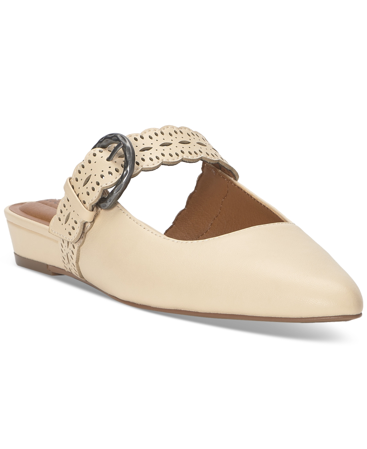 Women's Nicona Eyelet Buckle Mule Flats - Pecan Summer Haze