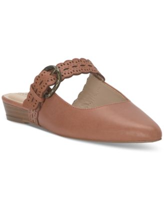 Lucky Brand - Women's Nicona Eyelet Buckle Mule Flats