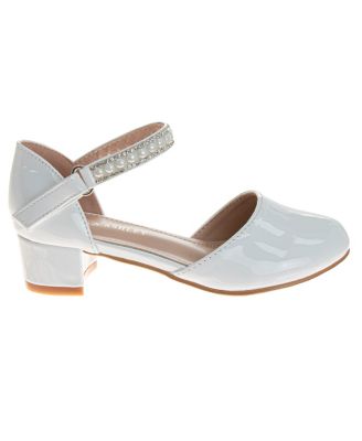 Little Girls Rhinestones Low Heeled Dress Shoe