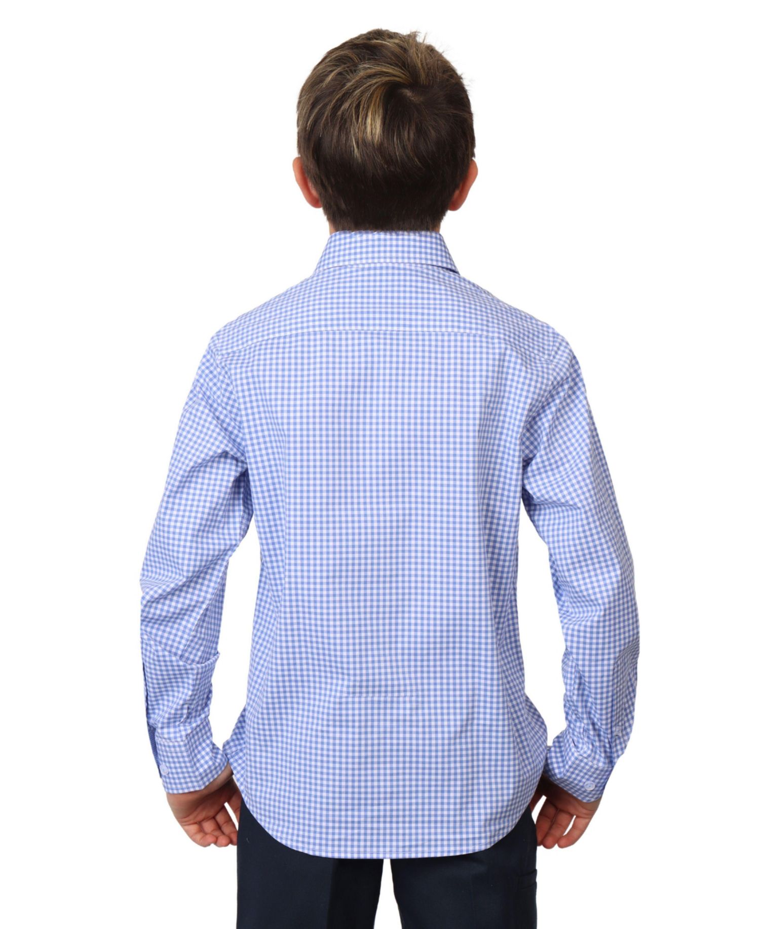 Big Boys Signature Gingham Long Sleeve Shirt